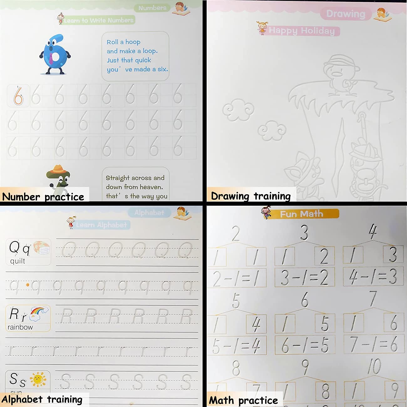 Reusable Magic Practice Copybook Set For Kids