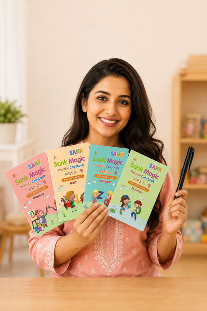 Reusable Magic Practice Copybook Set For Kids
