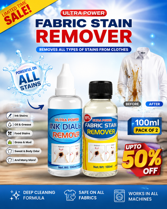 All in One Fabric Stain Remover 100ml (Pack of 2 Bottle 50ml Each)